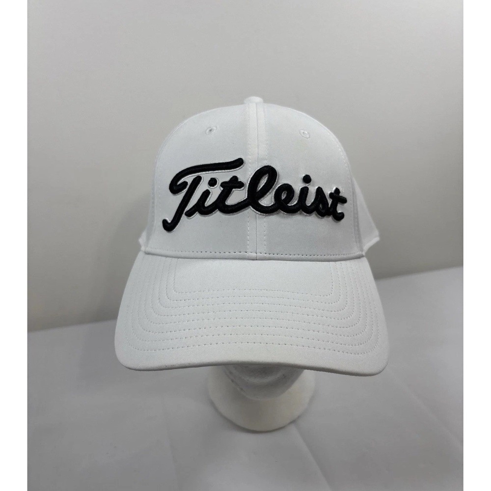 Titleist Golf Hat White Adjustable T Series Embroidered Logo Tour Performance